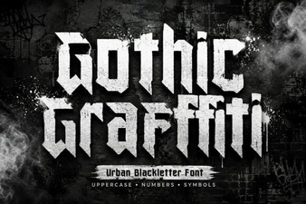 Gothic Graffiti Fonts for Urban Design Projects