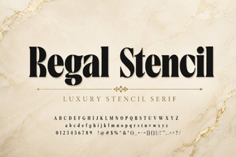 Regal Stencil Fonts for Crafts and Design Projects